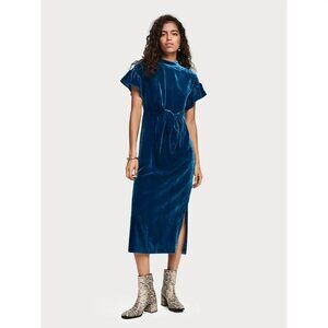 Scotch & Soda Blue Velvet Dress Size S